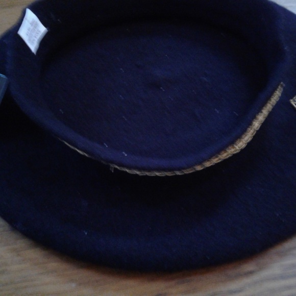 Nautical Beret Hand Designed Dark Blue - Picture 4 of 5